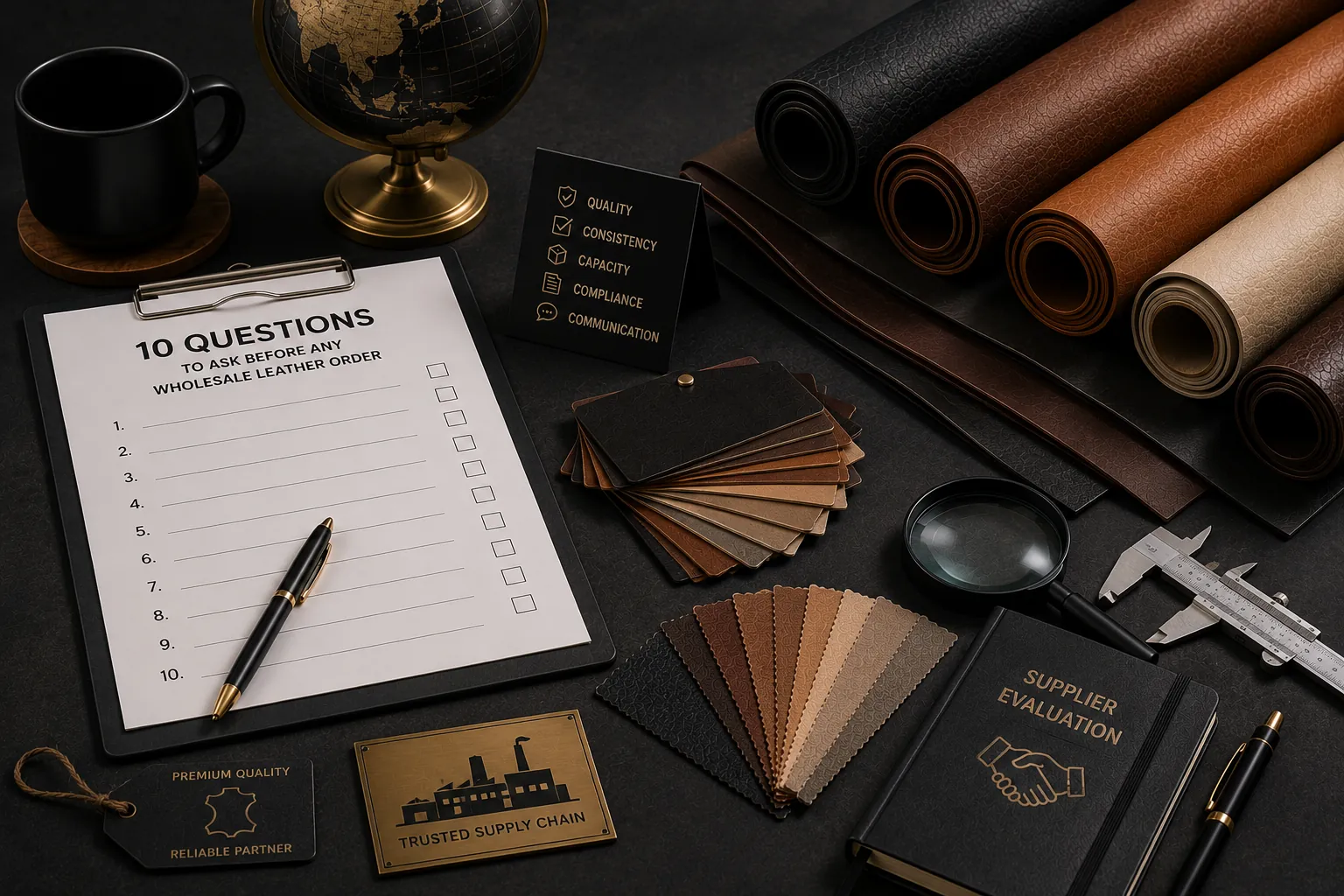 Checklist of important questions before placing a wholesale leather order